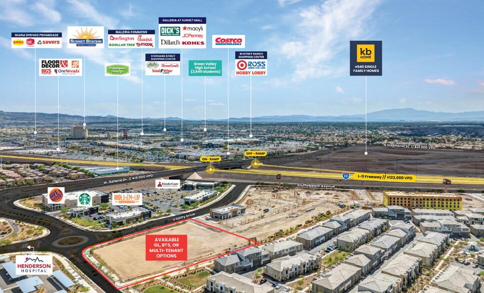 NEC Vitality Dr. & True N St. Dr, Henderson, NV à louer - Aérien – Image 2 sur 4