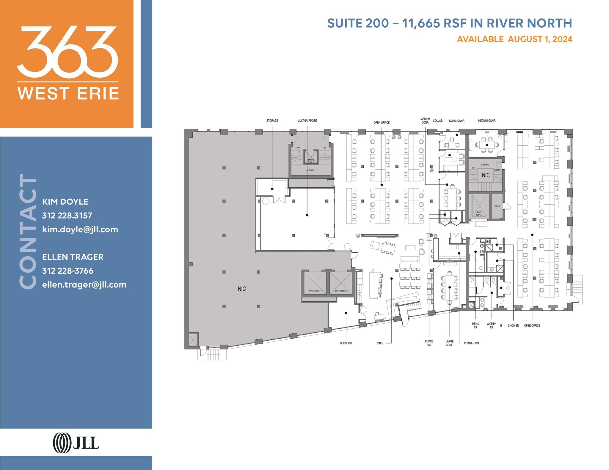 363 W Erie St, Chicago, IL à louer Plan d’étage– Image 1 sur 1