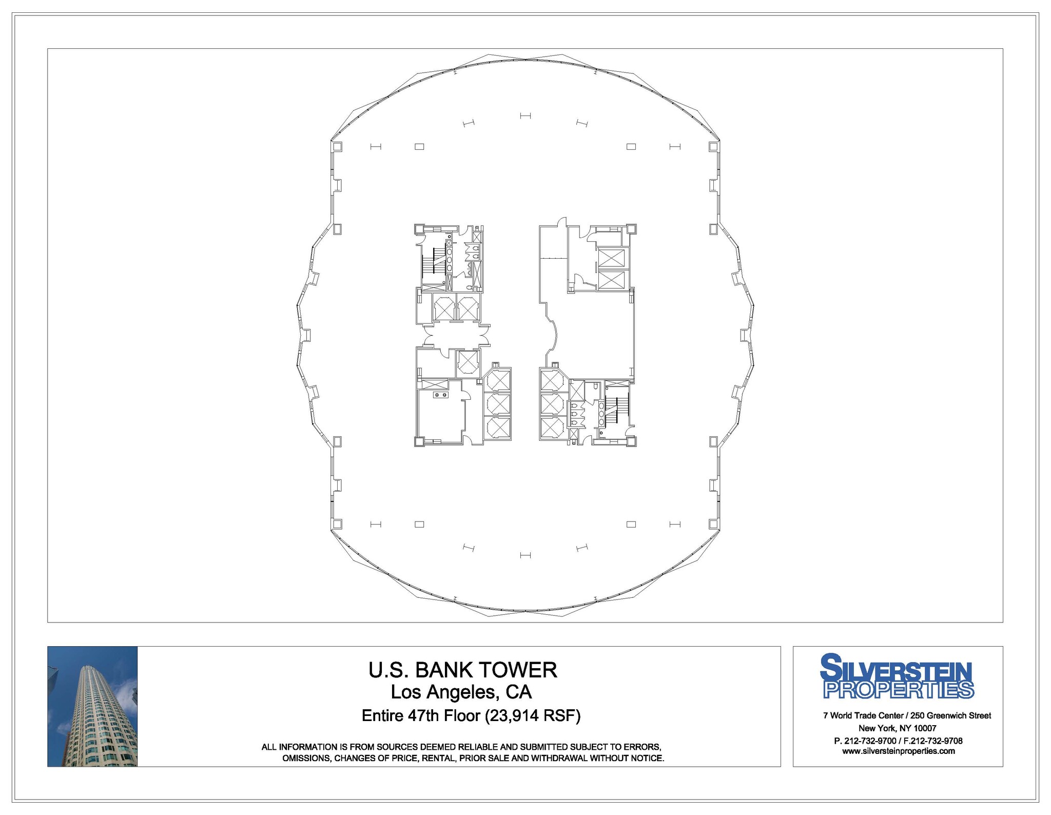 633 W 5th St, Los Angeles, CA à louer Plan d’étage– Image 1 sur 2