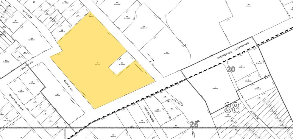 175 E Chester Pike, Ridley Park, PA à vendre - Plan cadastral – Image 2 sur 2