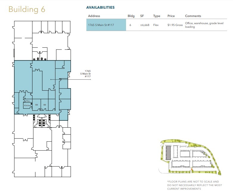 1603-1765 S Main St, Milpitas, CA à louer Plan d’étage– Image 1 sur 1