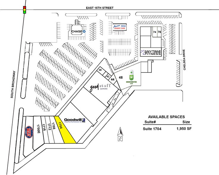 1700 S Broadway Ave, Edmond, OK à louer - Plan de site – Image 2 sur 2