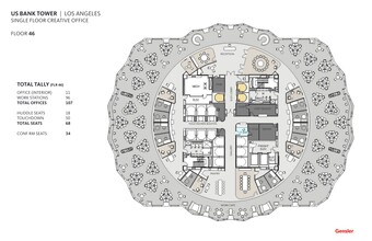 633 W 5th St, Los Angeles, CA à louer Plan d’étage– Image 2 sur 2