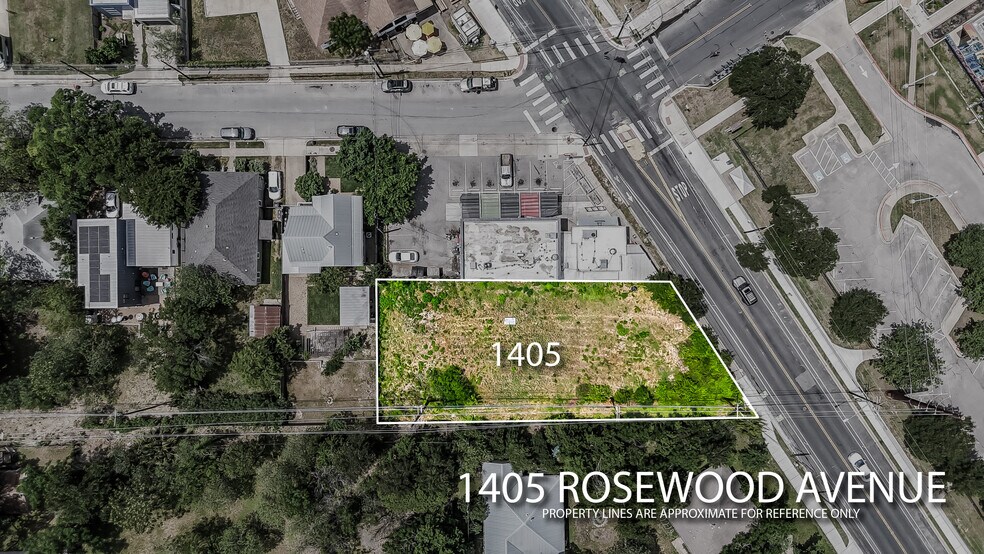 1405 Rosewood, Austin, TX à vendre - Aérien – Image 2 sur 8