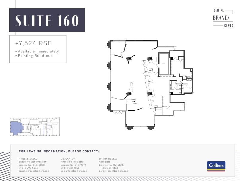 330 N Brand Blvd, Glendale, CA à louer Plan d’étage– Image 1 sur 1