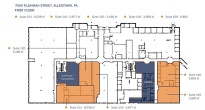 7535 Windsor Dr, Allentown, PA à louer Plan d’étage– Image 1 sur 1