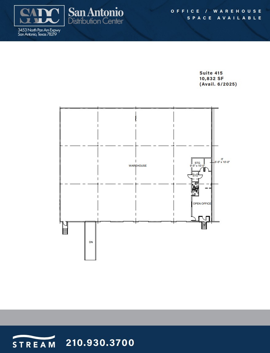 3453 IH-35 N, San Antonio, TX à louer Plan d’étage– Image 1 sur 1