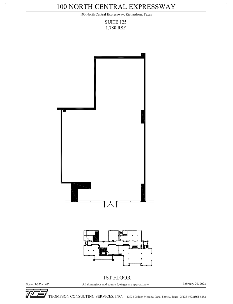 100 N Central Expy, Richardson, TX à louer Plan d’étage– Image 1 sur 1