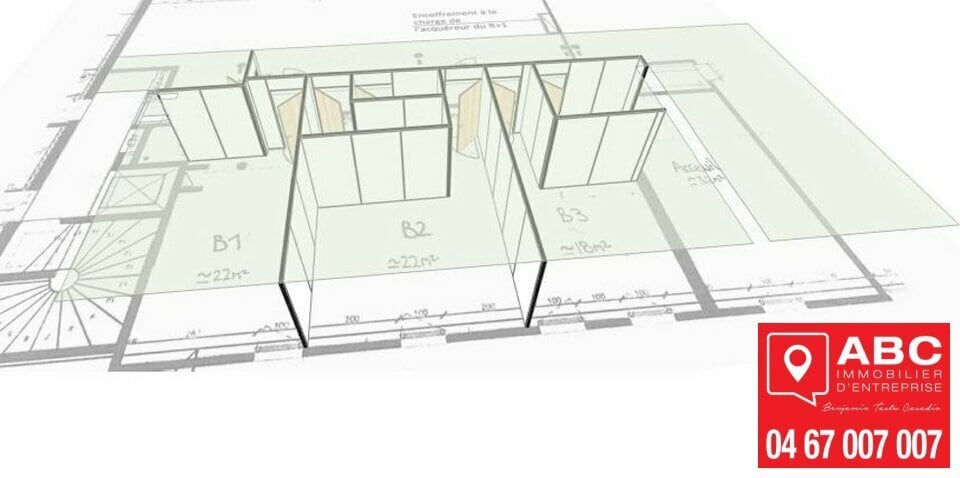 Bureau dans Boujan-sur-Libron à louer - Plan d’étage – Image 3 sur 7