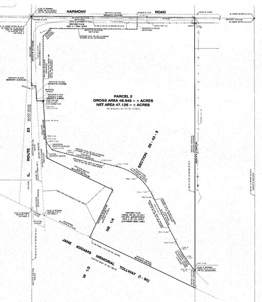 35 to 110 Acres in Marengo, Marengo, IL à vendre - Plan cadastral – Image 2 sur 3
