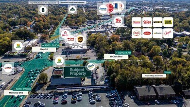 208-210 W Clark Blvd, Murfreesboro, TN - Vue aérienne  vue de carte - Image1