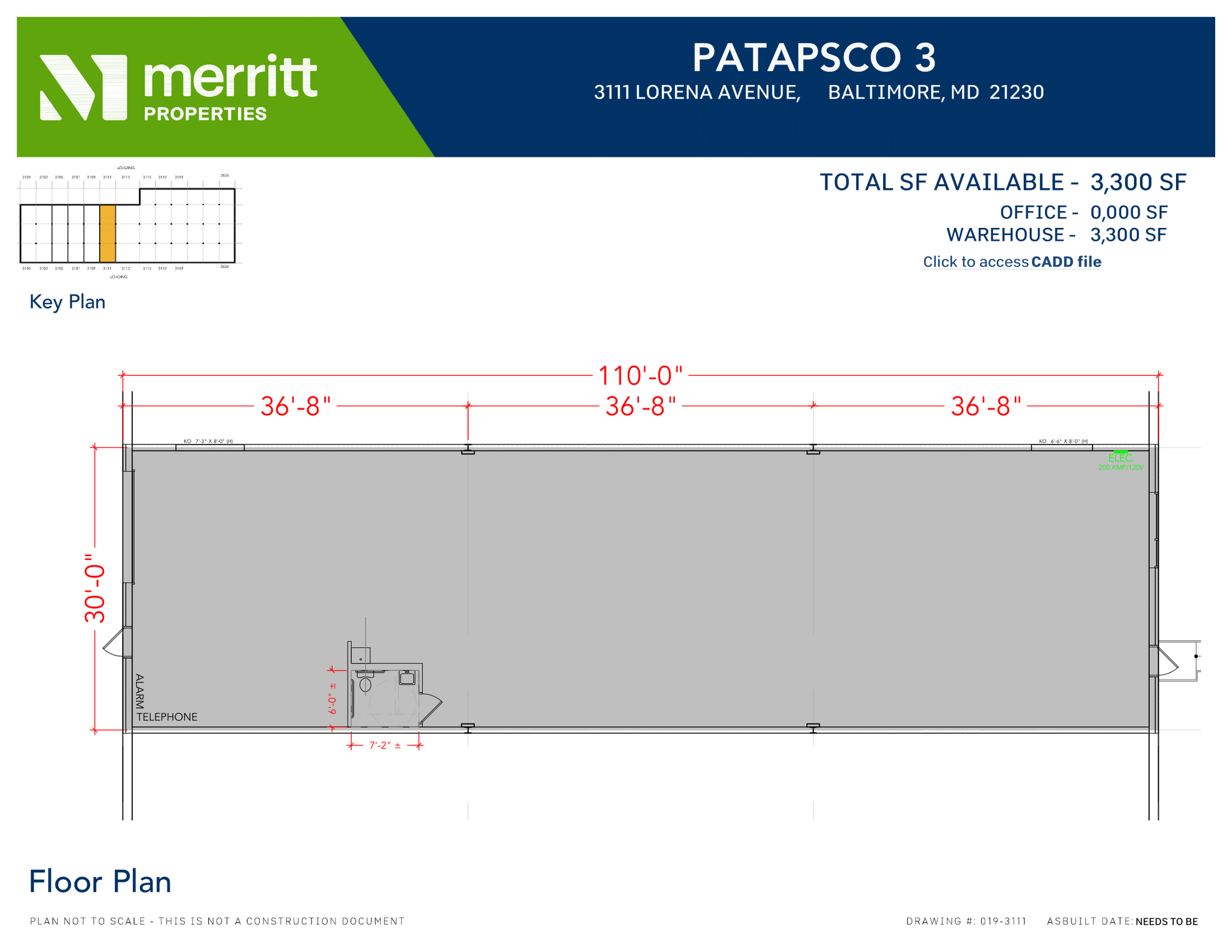 2652-2664 W Patapsco Ave, Baltimore, MD à louer Plan d’étage– Image 1 sur 1