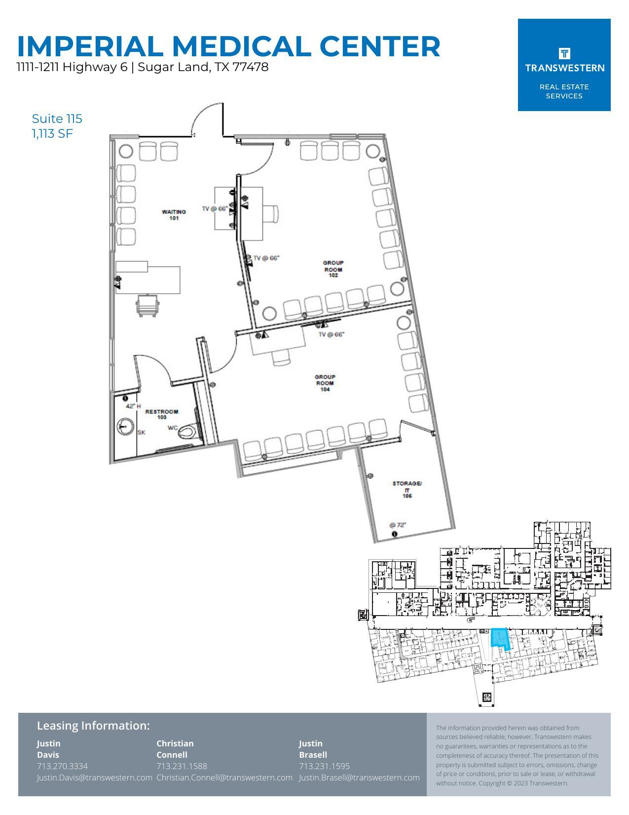 1111-1211 Highway 6, Sugar Land, TX à louer Plan d’étage– Image 1 sur 1