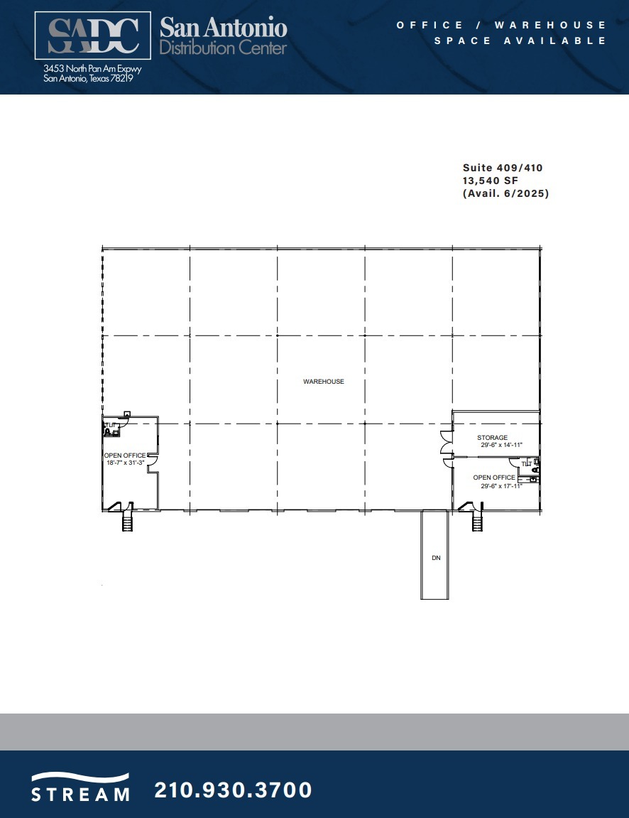 3453 IH-35 N, San Antonio, TX à louer Plan d’étage– Image 1 sur 1