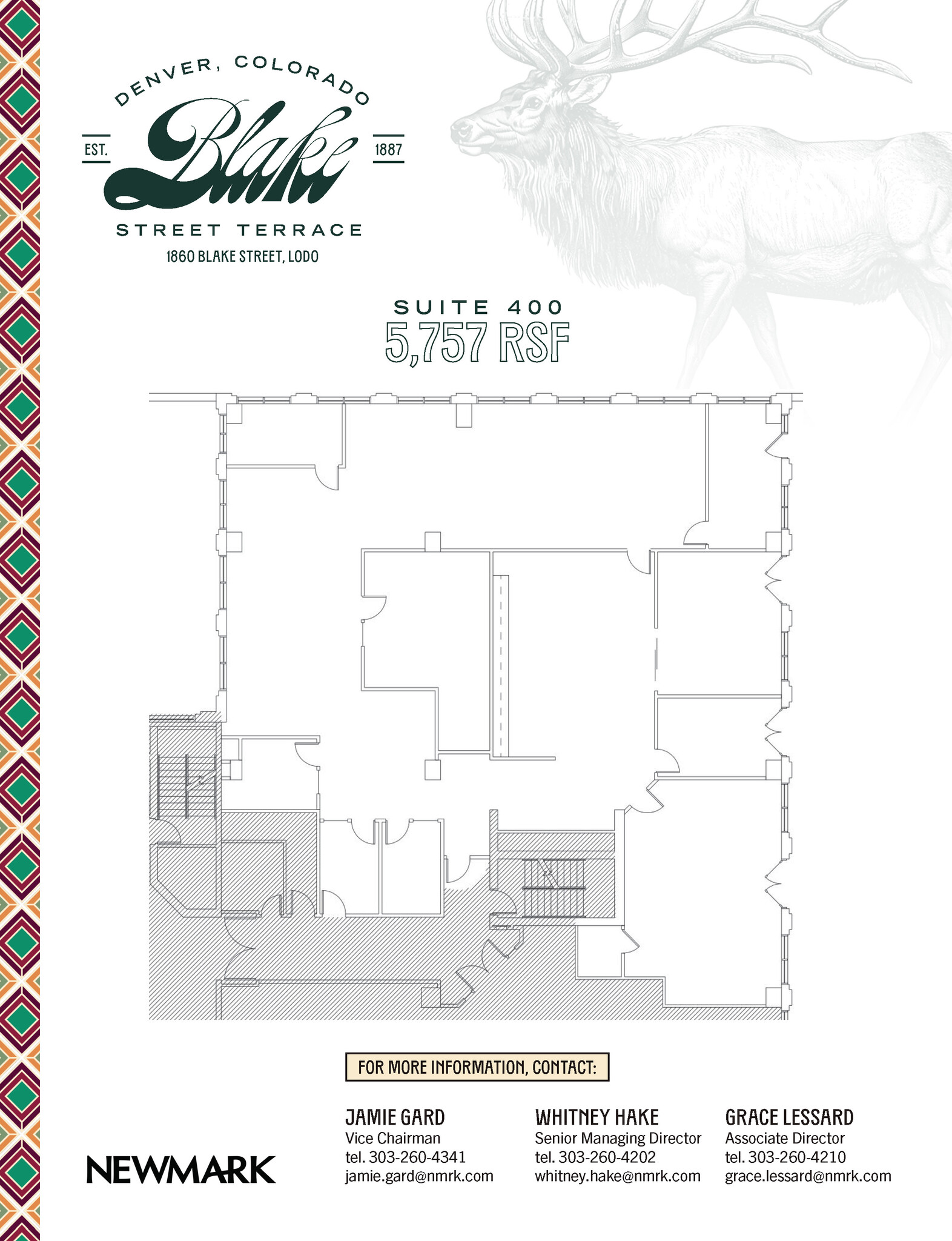 1860 Blake St, Denver, CO à louer Plan d’étage– Image 1 sur 1