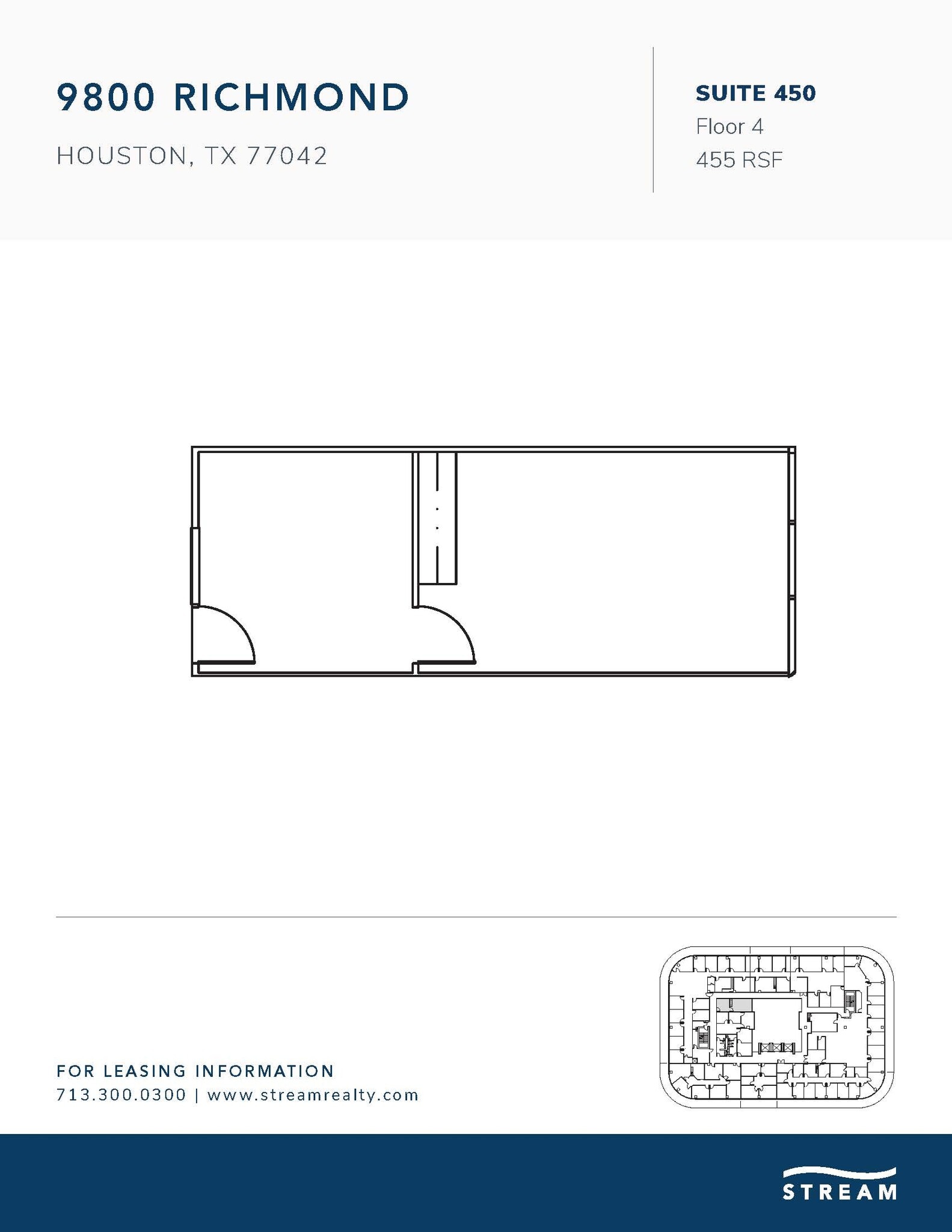9800 Richmond Ave, Houston, TX à louer Plan d’étage– Image 1 sur 1