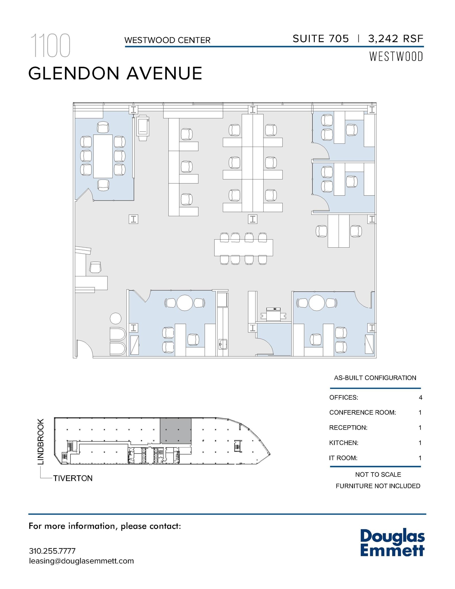 1100 Glendon Ave, Los Angeles, CA à louer Plan d’étage– Image 1 sur 1