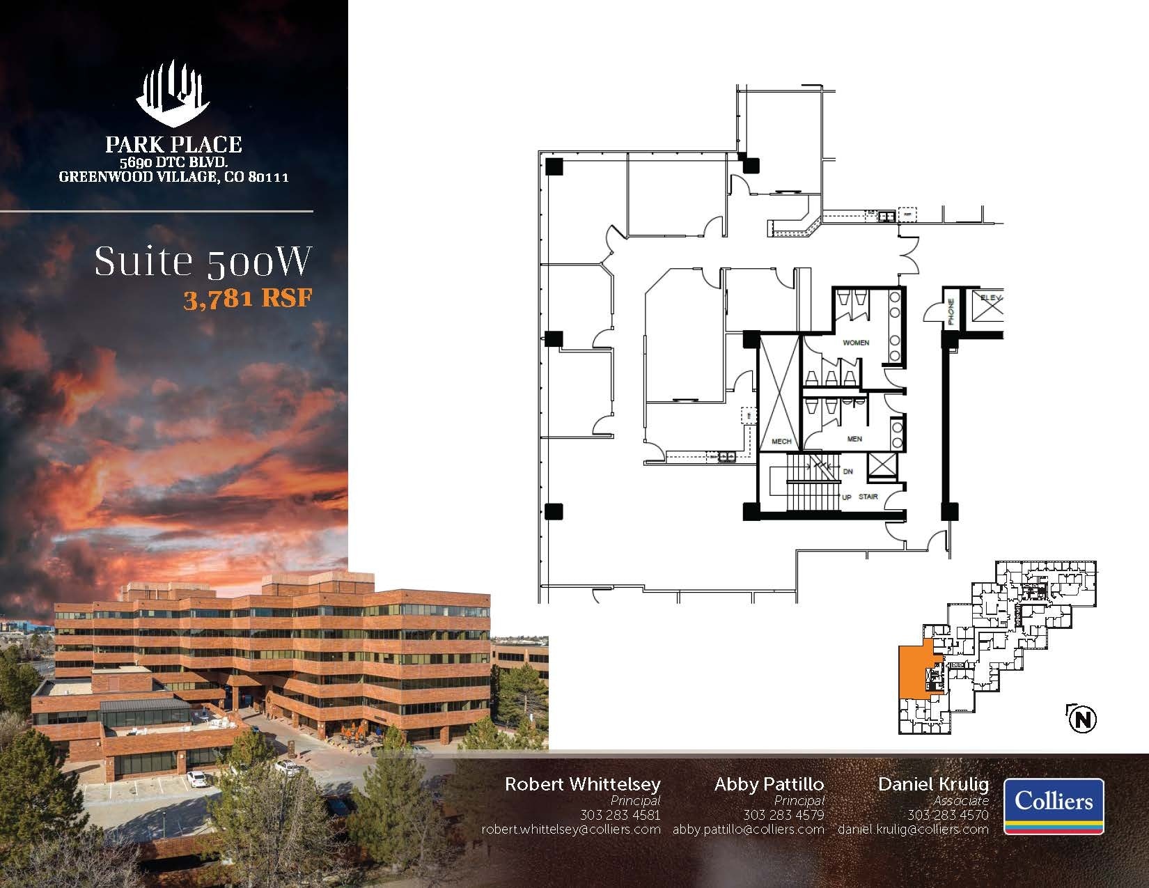 5690 DTC Blvd, Greenwood Village, CO à louer Plan d’étage– Image 1 sur 2