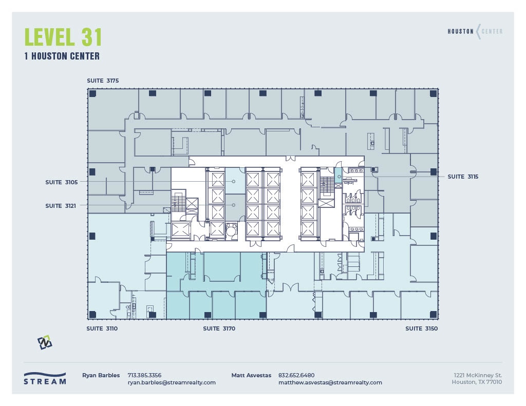 1221 McKinney St, Houston, TX à louer Plan d’étage– Image 1 sur 1