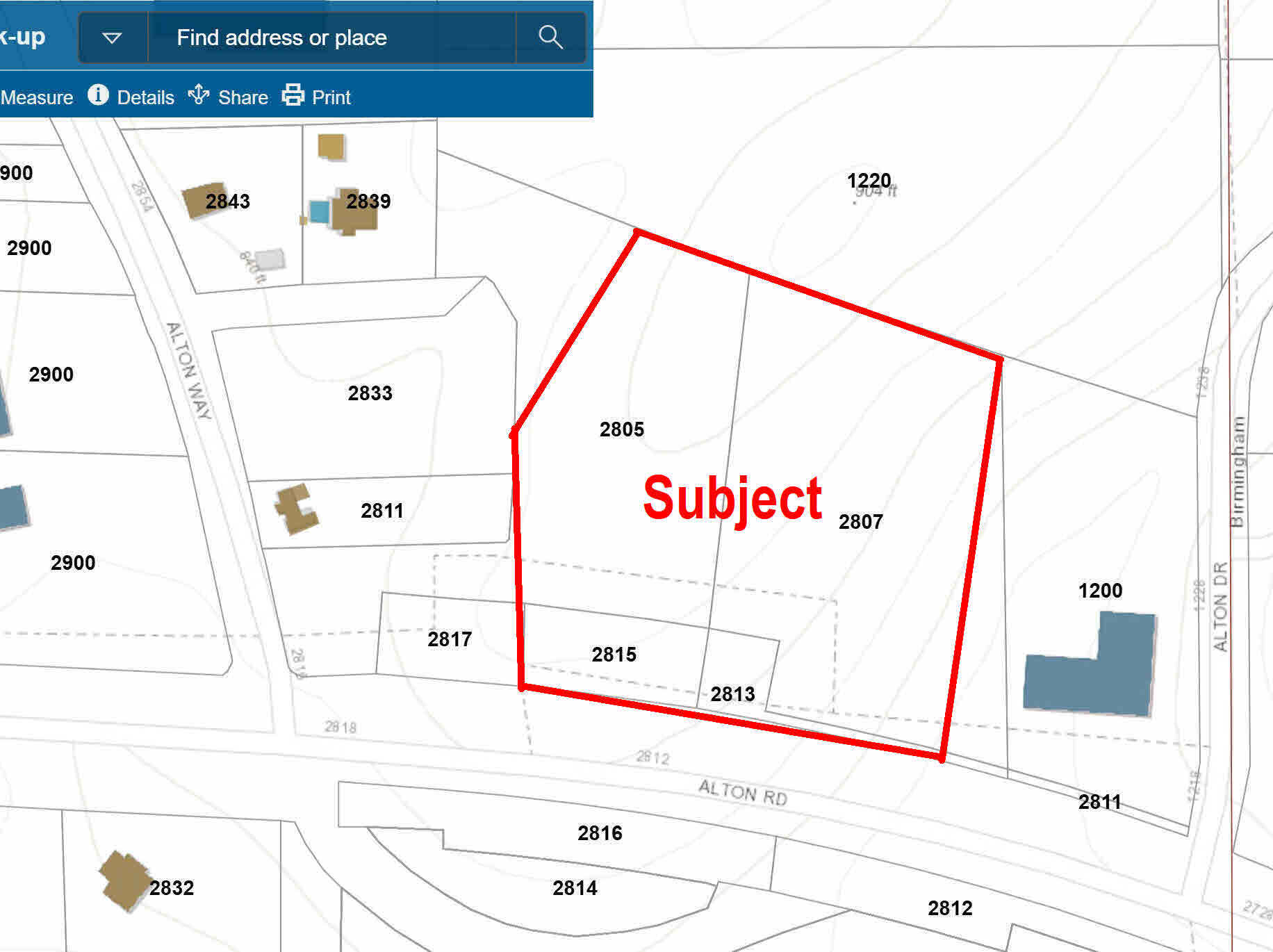 1251 and 1255 Alton Drive, Birmingham, AL à vendre Plan cadastral– Image 1 sur 3