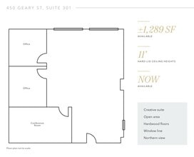 456-466 Geary St, San Francisco, CA à louer Plan d’étage– Image 1 sur 1