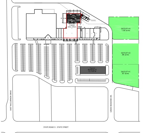 State Road 9 @ East Green Meadows Dr, Greenfield, IN à vendre - Photo principale – Image 1 sur 3