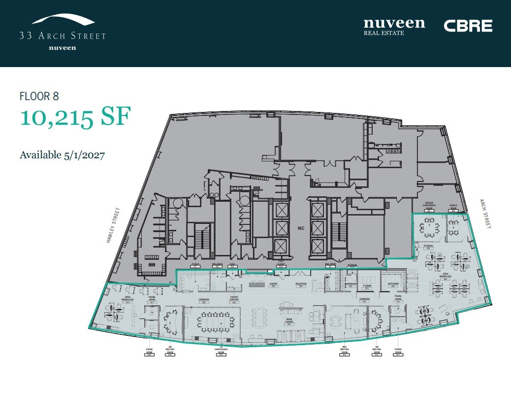 33 Arch St, Boston, MA à louer Plan d’étage type– Image 1 sur 1