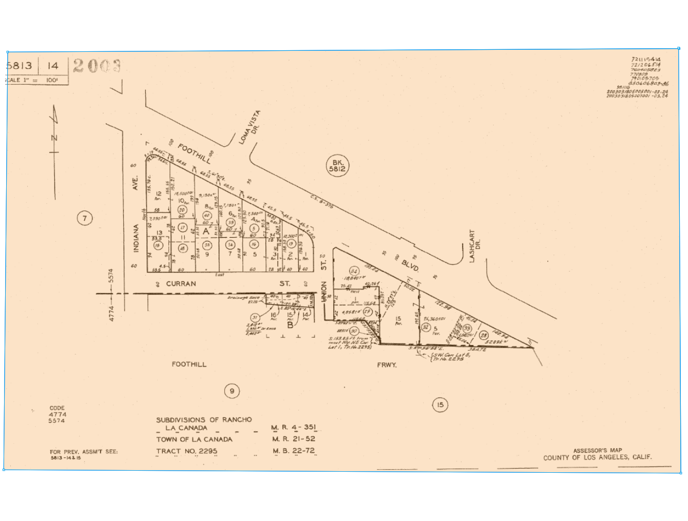 1434 Foothill Blvd, La Cañada Flintridge, CA à louer Plan cadastral– Image 1 sur 3