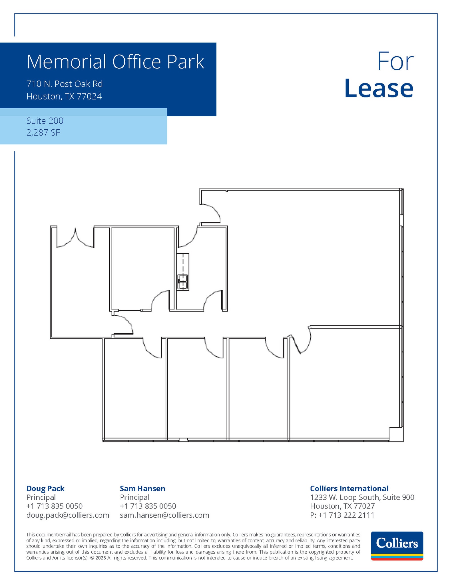 710 N Post Oak Rd, Houston, TX à louer Plan d’étage– Image 1 sur 1