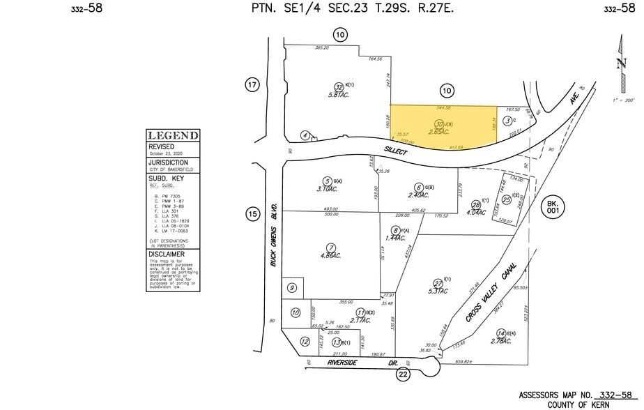 3012 Sillect Ave, Bakersfield, CA à vendre - Plan cadastral – Image 3 sur 3