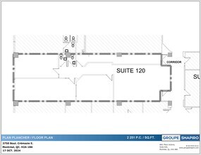 3750 Boul Crémazie E, Montréal, QC à louer Plan de site– Image 1 sur 1