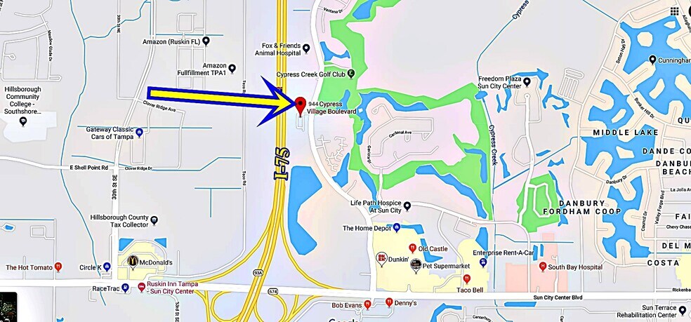 946 Cypress Village Blvd, Sun City Center, FL à vendre - Carte – Image 3 sur 10