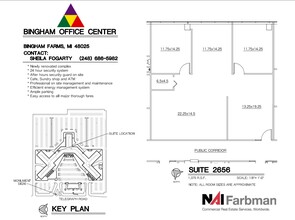 30600-30700 - 30800 Telegraph Rd, Bingham Farms, MI à louer Plan d’étage– Image 1 sur 2