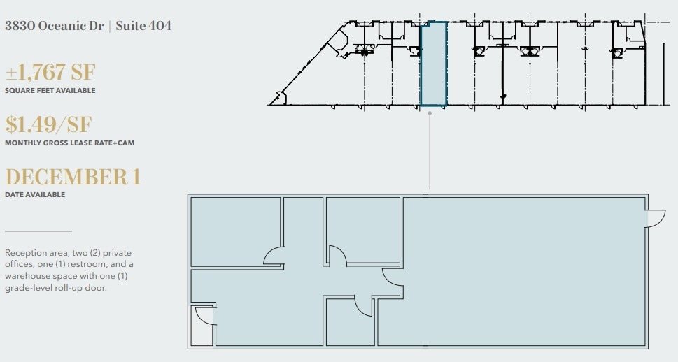 3830 Oceanic Dr, Oceanside, CA à louer Plan d’étage– Image 1 sur 1