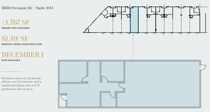 3830 Oceanic Dr, Oceanside, CA à louer Plan d’étage– Image 1 sur 1