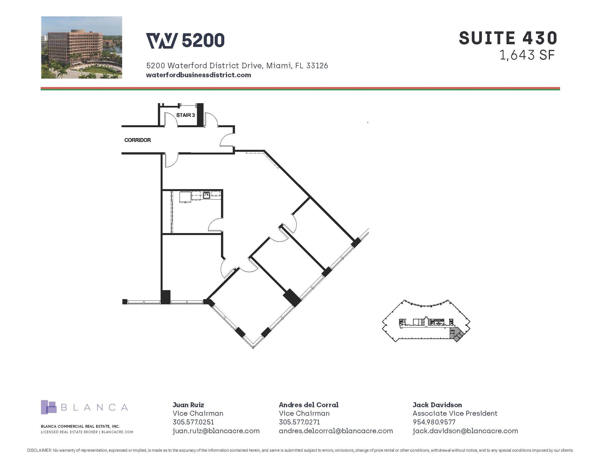 5200 Waterford District Dr, Miami, FL à louer Plan d’étage– Image 1 sur 1