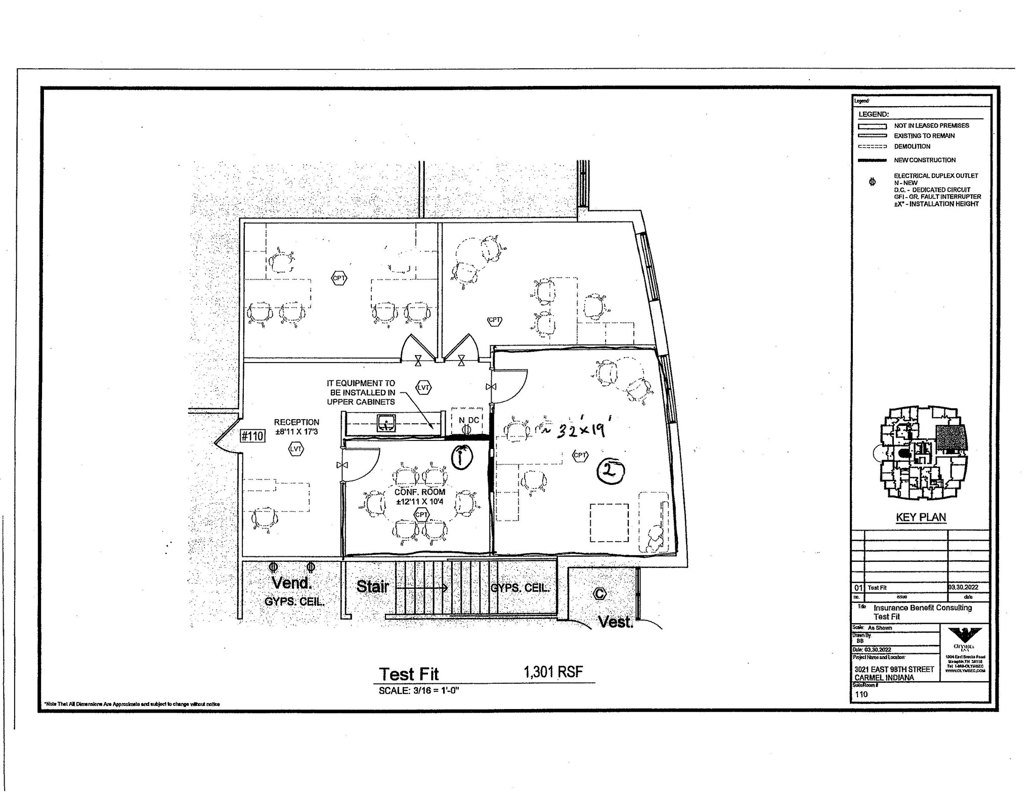 3021 E 98th St, Indianapolis, IN à louer Plan d’étage– Image 1 sur 5