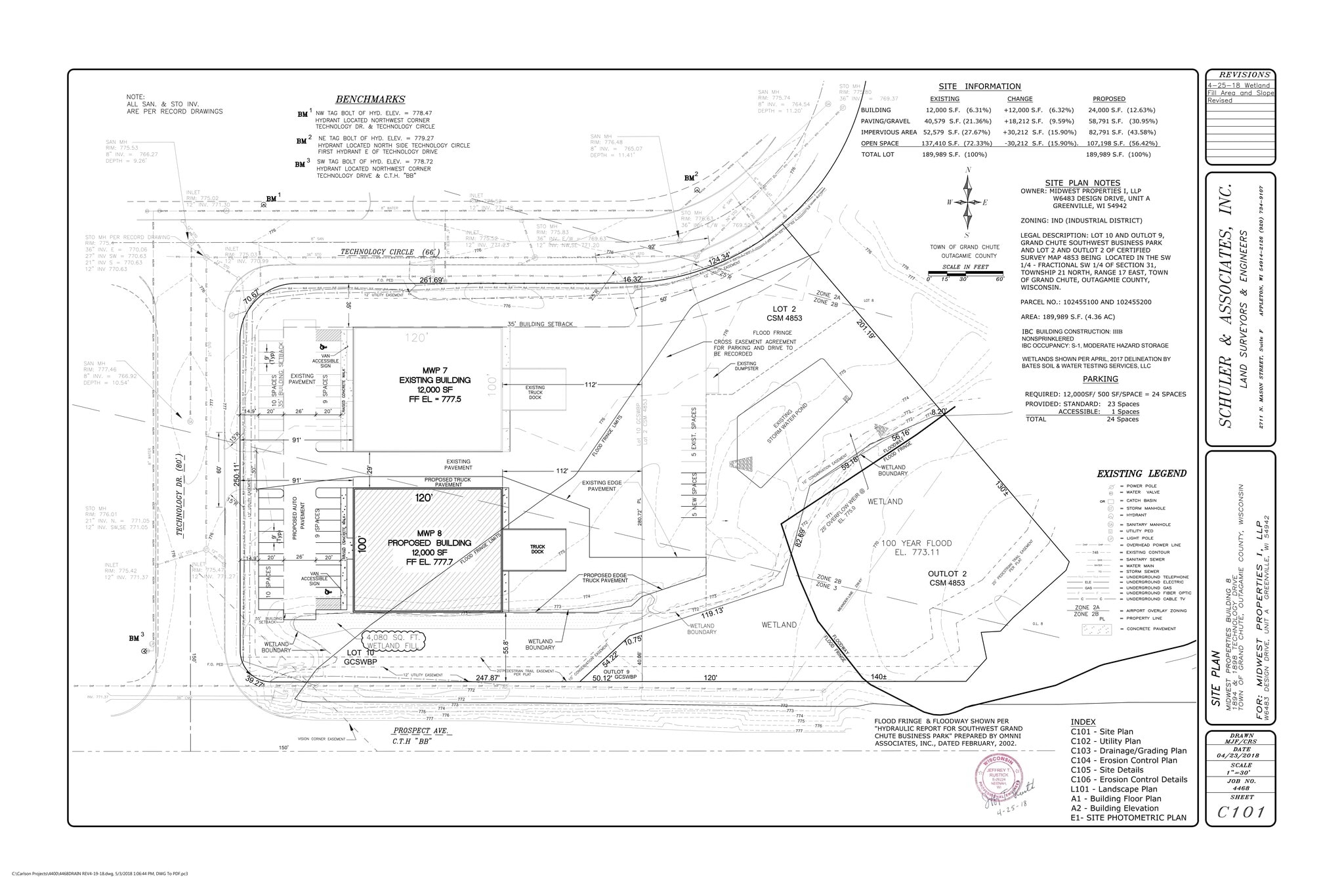 1898 Technology Dr, Appleton, WI à louer Plan de site– Image 1 sur 1
