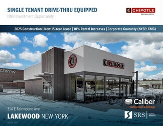 Plus de détails pour 314 E Fairmount Ave, Lakewood, NY - Local commercial à vendre