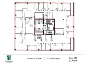 727 7th Ave SW, Calgary, AB à louer Plan d’étage– Image 1 sur 1