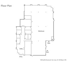 188 Stauffer Blvd, San Jose, CA à louer Plan d’étage– Image 1 sur 1