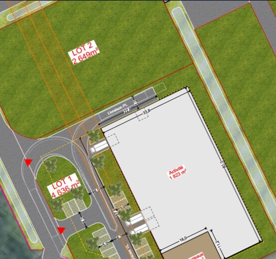 Terrain dans Mondeville à vendre Plan de site– Image 1 sur 2