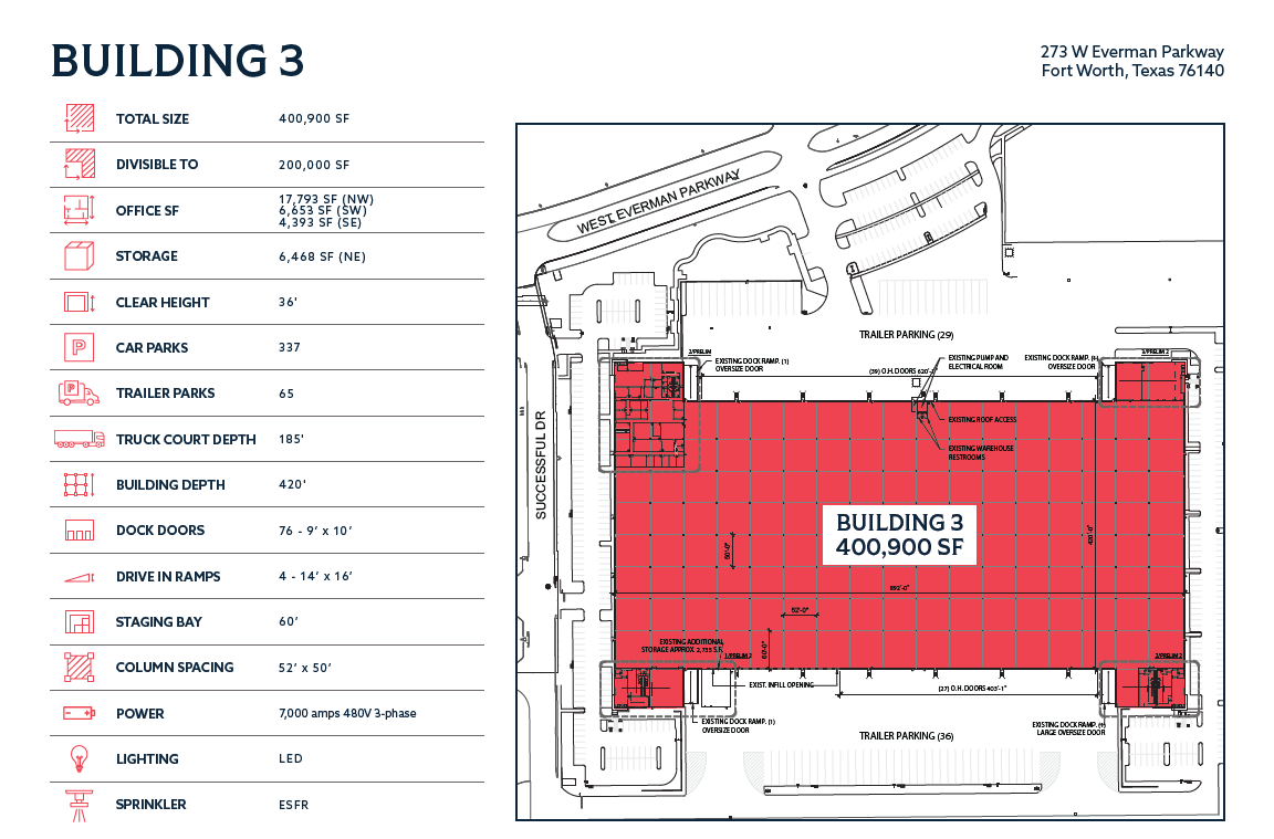 W Everman Pky, Fort Worth, TX à louer Plan d’étage– Image 1 sur 1
