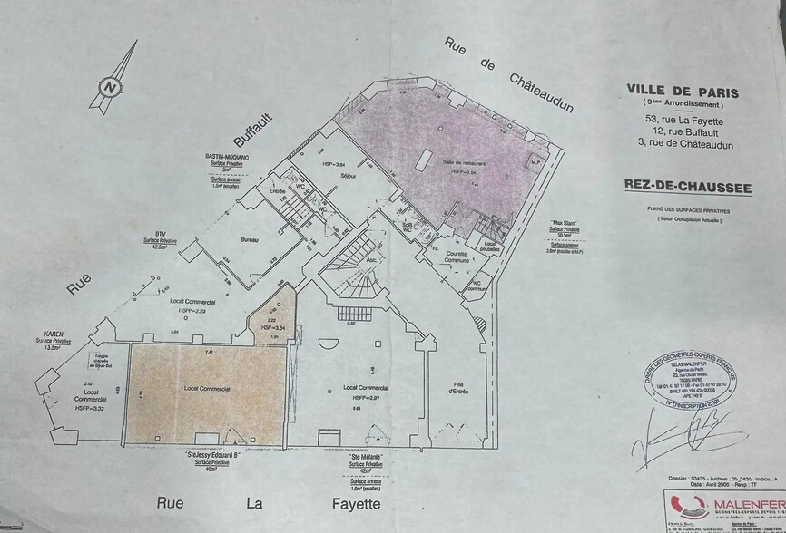 Local commercial dans Paris à vendre - Plan d’étage – Image 3 sur 4