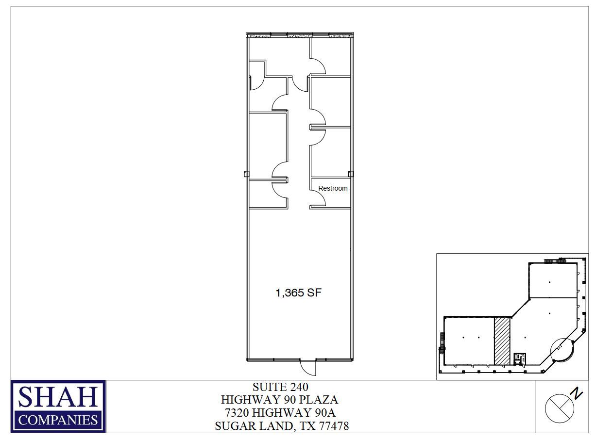 7320 Highway 90A, Sugar Land, TX à louer Plan d’étage– Image 1 sur 3