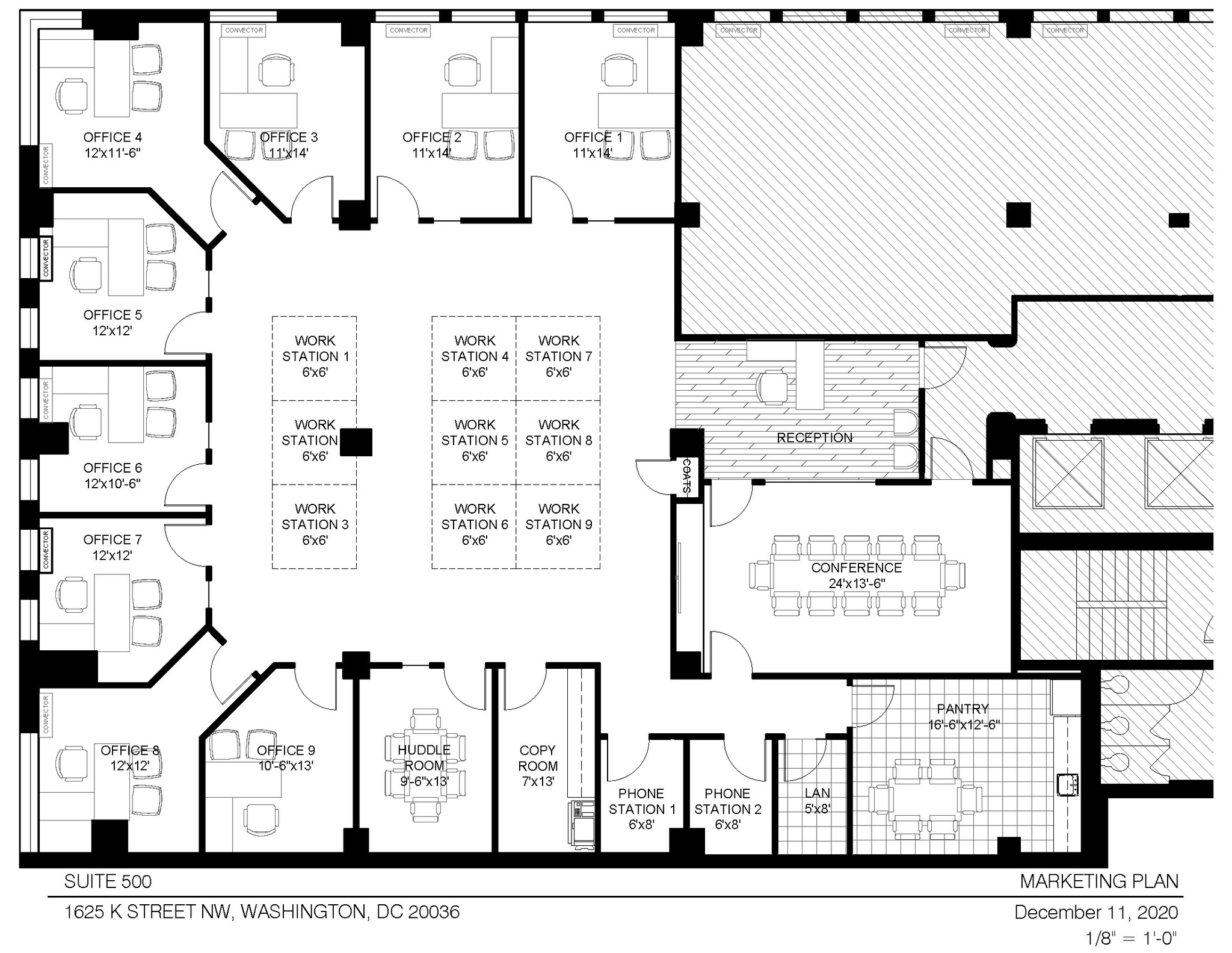 1625 K St NW, Washington, DC à louer Plan d’étage– Image 1 sur 1