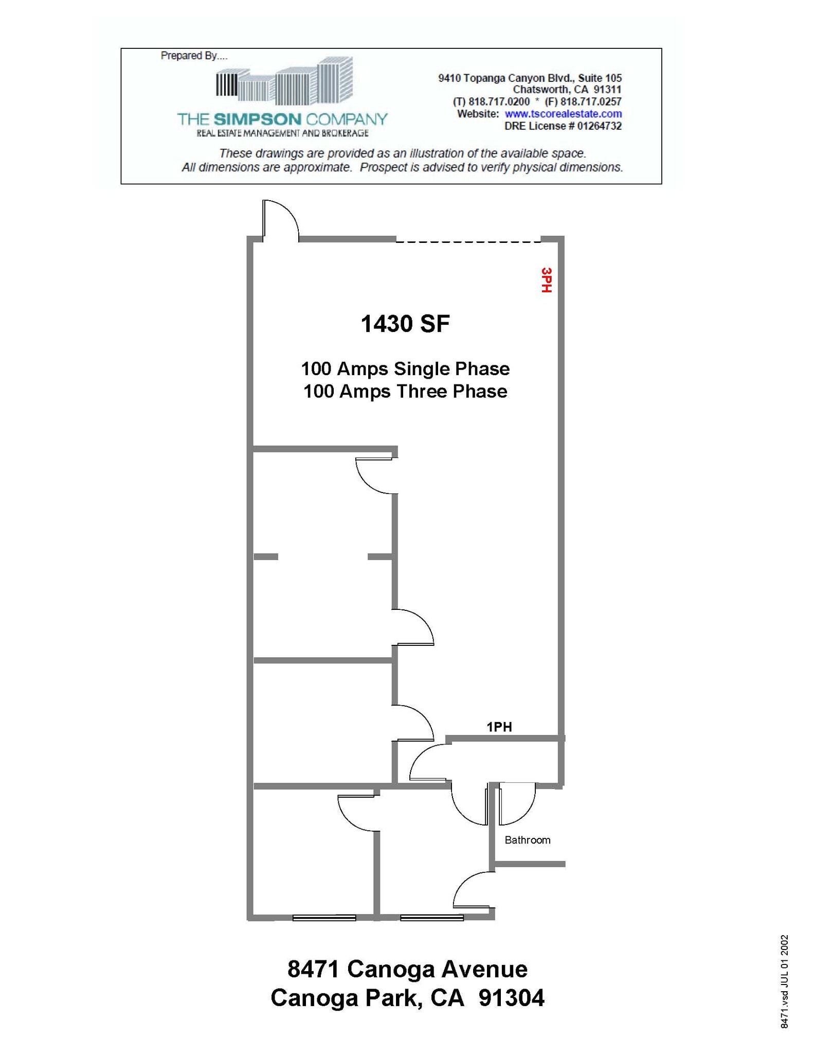 8459-8477 Canoga Ave, Canoga Park, CA à louer Plan d’étage– Image 1 sur 1