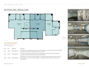 301 N Lake Ave, Pasadena, CA à louer Plan d’étage– Image 1 sur 3