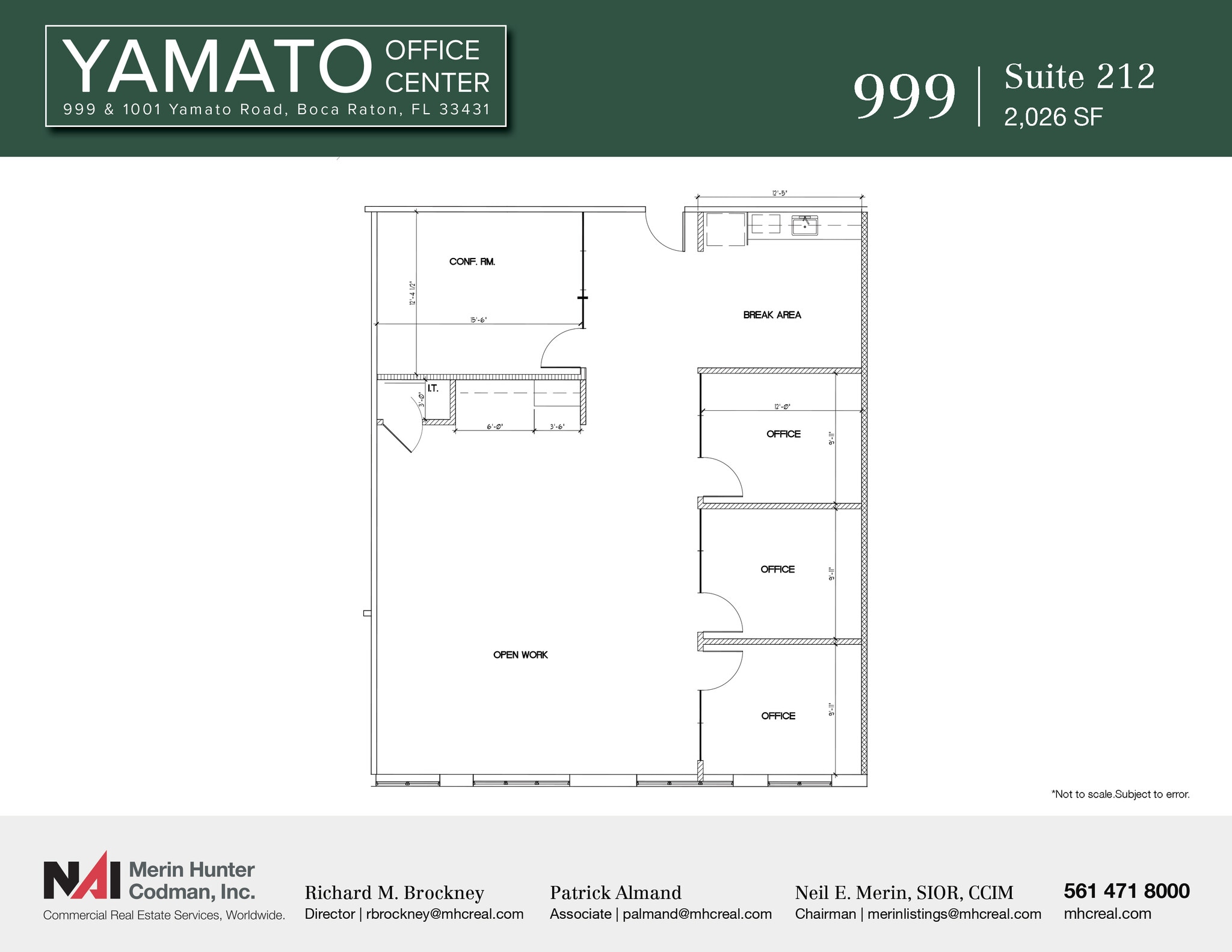 999-1001 W Yamato Rd, Boca Raton, FL à louer Plan d’étage– Image 1 sur 2