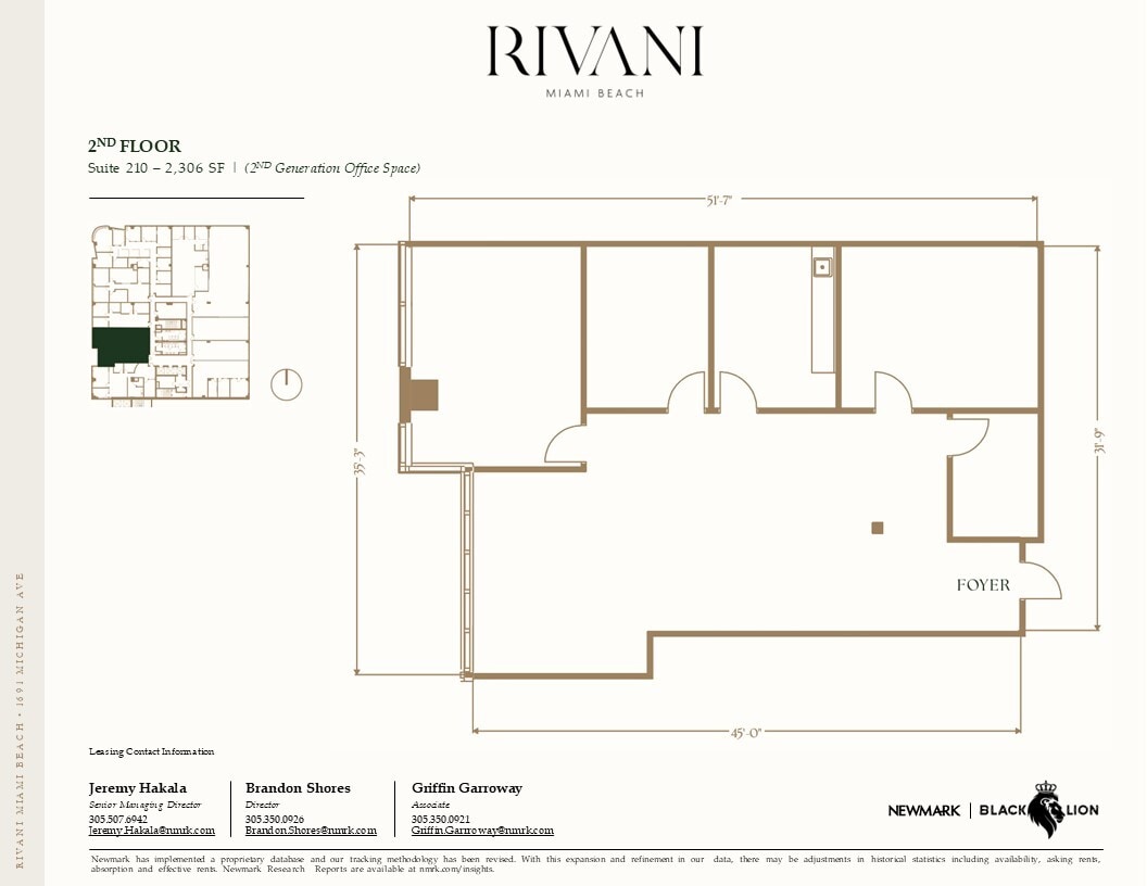 1691 Michigan Ave, Miami Beach, FL à louer Plan d’étage– Image 1 sur 1